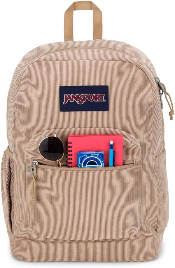 JanSport Cross Town Plus Remix Corduroy Backpack with Laptop Sleeve and Organizer
