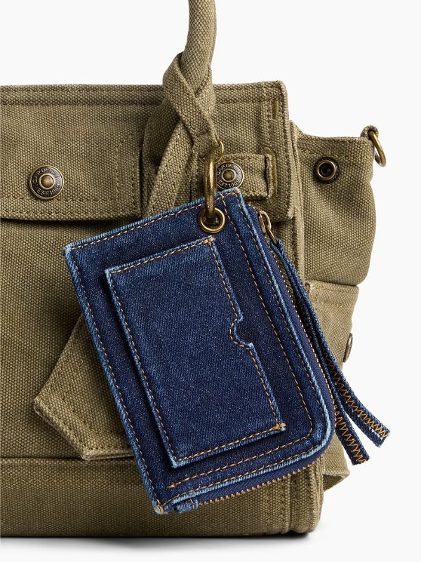 Denim Card Case Bag Charm