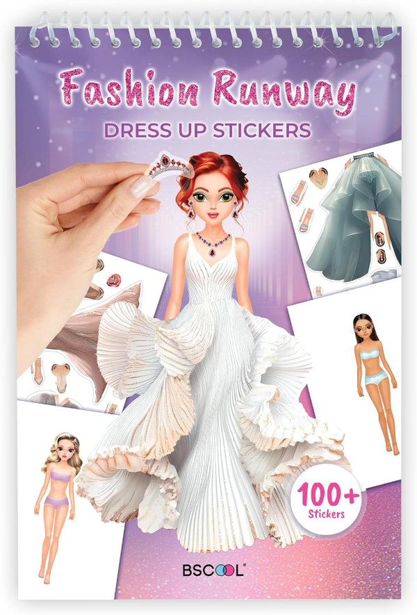 BSCOOL Fashion Sticker Book for Kids Girls Activity Design