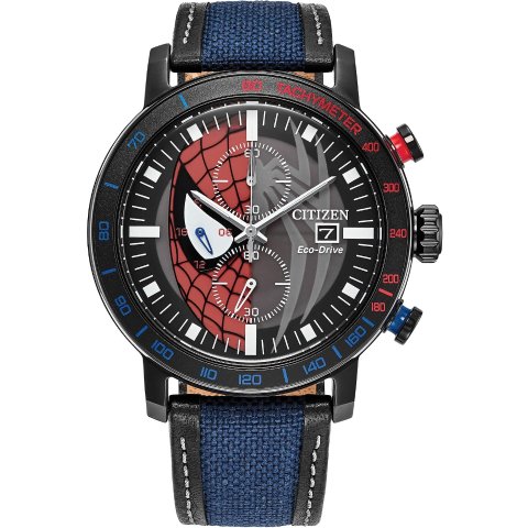 CITIZEN Marvel CITIZEN Men s EcoDrive SpiderMan 44mm Stainless Steel Watch