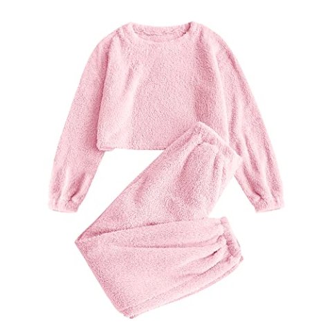 ZAFUL 女士长袖绒毛家居服套装 两件套
