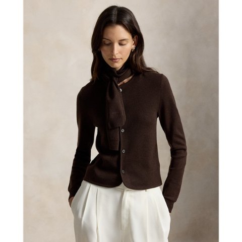 Ralph LaurenTie-Scarf Wool Cardigan