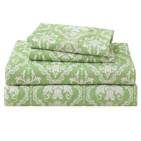 ChicView Queen Size Geometric Printed 4-Piece Microfiber Bedsheet Set