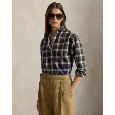 Ralph LaurenRelaxed Fit Plaid Cotton Twill Shirt