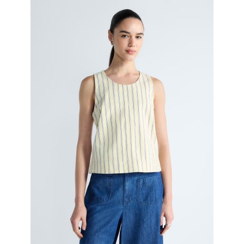 Women s Cropped Sleeveless Denim Top XS-XXL