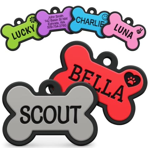 GoTags Silicone Personalized Engraved Silent Pet Tag