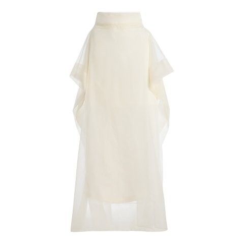 SLOAN Exclusive Cascade Organza High-Waist Maxi Skirt
