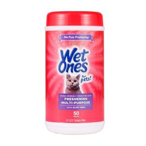WetOnes 猫咪清洁湿巾 芦荟配方 50片