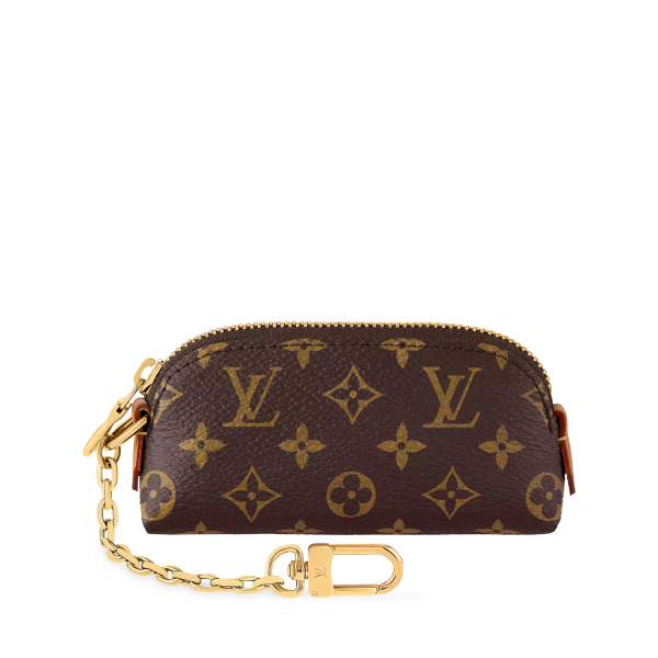 Cosmetic Lipstick Pouch Monogram Canvas Chain