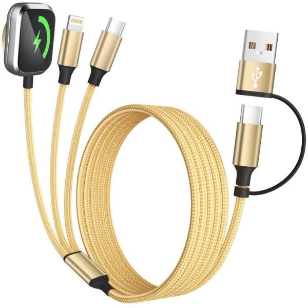 Firsting USB A/C 3合2多功能充电线 5英尺