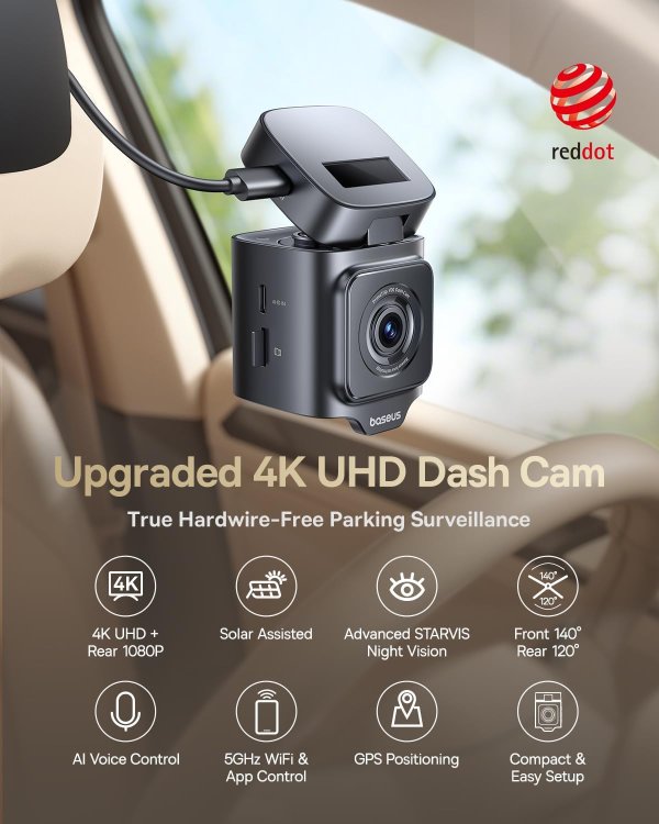  VD1 Pro 双镜头行车记录仪 4K前置 1K后置