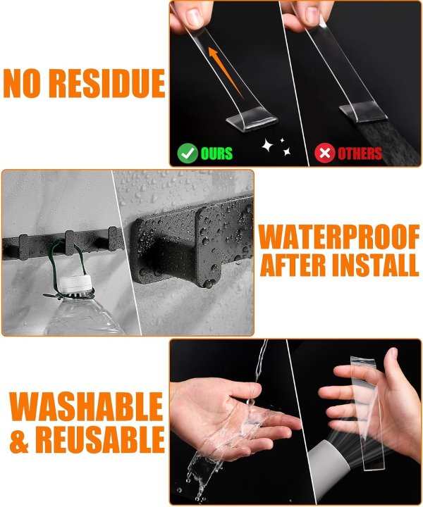Affixar Double Sided Nano Mounting Tape 240" Extra Strong Waterproof Removable Heavy Duty