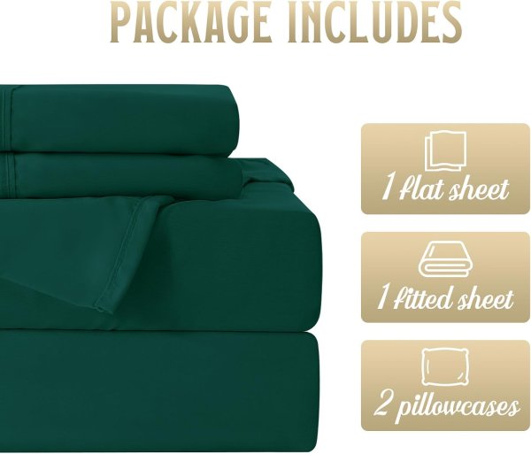 ChicView King Sheet Set 4-Piece Hotel Luxury Soft Microfiber Deep Pocket Bedsheets