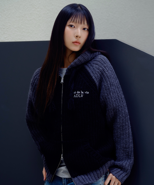 acmé de la vie 针织卫衣 拉链连帽