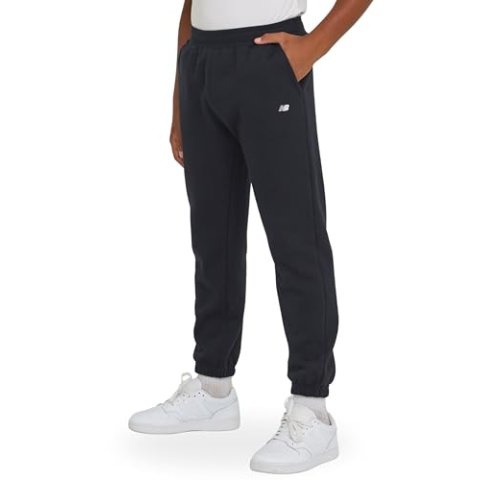 New Balance Boys Relaxed Fit Cotton Blend Fleece Joggers Sweatpants