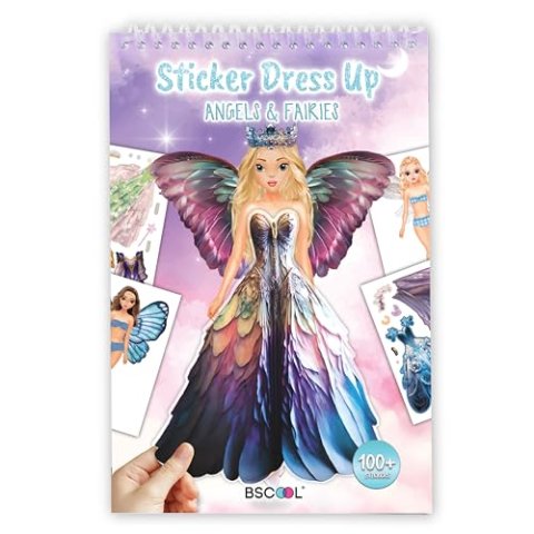 BSCOOL Sticker Dress Up Angels and Fairies Activity Book for Girls