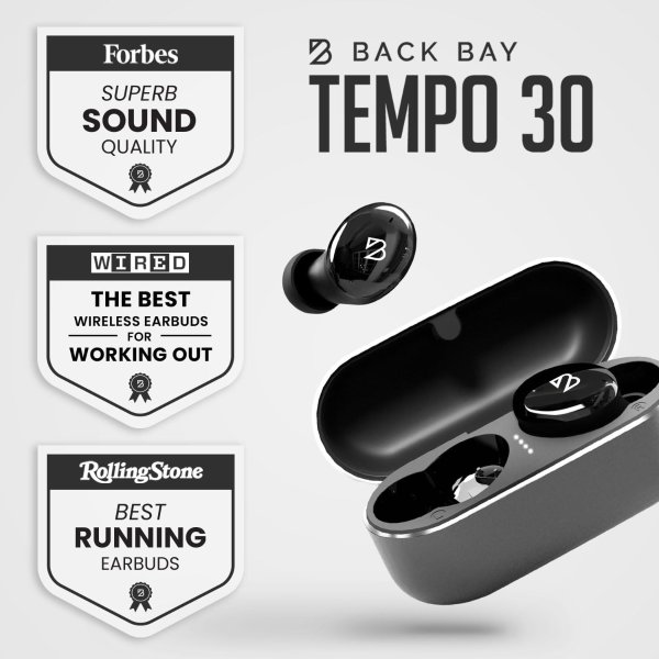 Back Bay Audio Mini Wireless Earbuds for Small Ears Bluetooth