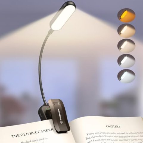 Glocusent 20 LED Eye-Caring Reading Light for Bed and Books