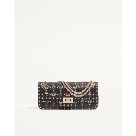 Garavani Rockstud Spike 中号单肩包 刺绣纳帕皮