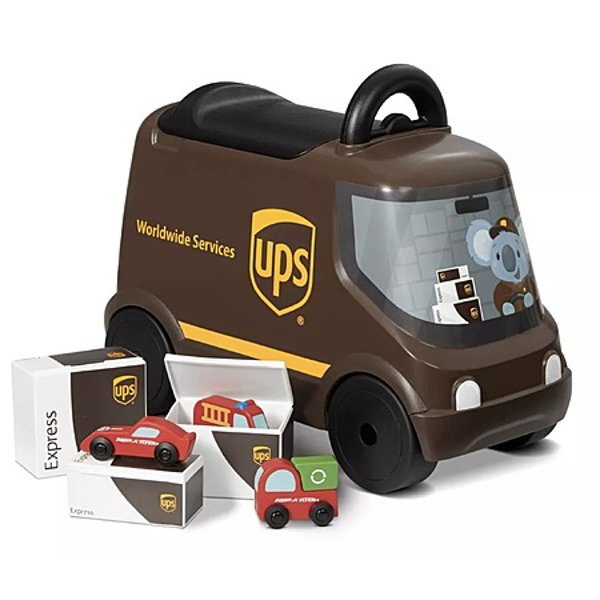 Radio Flyer UPS Delivery Truck Kids Ride-On Toy