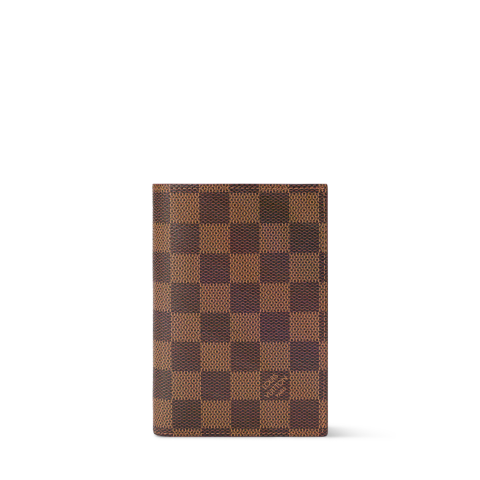 Passport Cover Damier Ebene Canvas Cowhide Lining