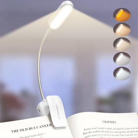 Glocusent 20 LED Eye Caring Reading Light for Bedside Books