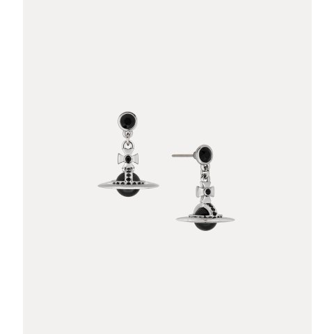 New Petite Orb 银色水晶耳坠