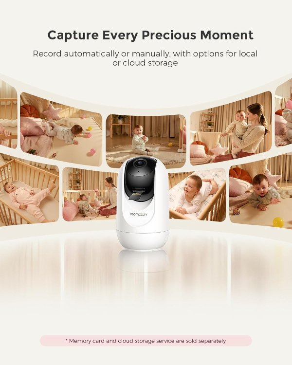 Momcozy 智能婴儿监护器 5英寸 1080P 带摄像头壁挂