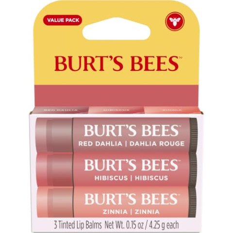 Burt’s Bees 润色润唇膏 8小时保湿 3支