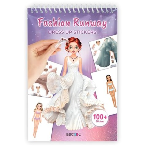 BSCOOL Fashion Sticker Book Kids Girls Activity Design