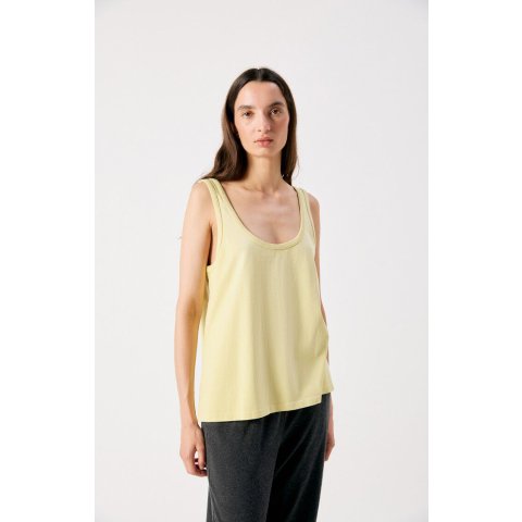 Afoma Women s Tank Top Loose Mid-Length U-Neck