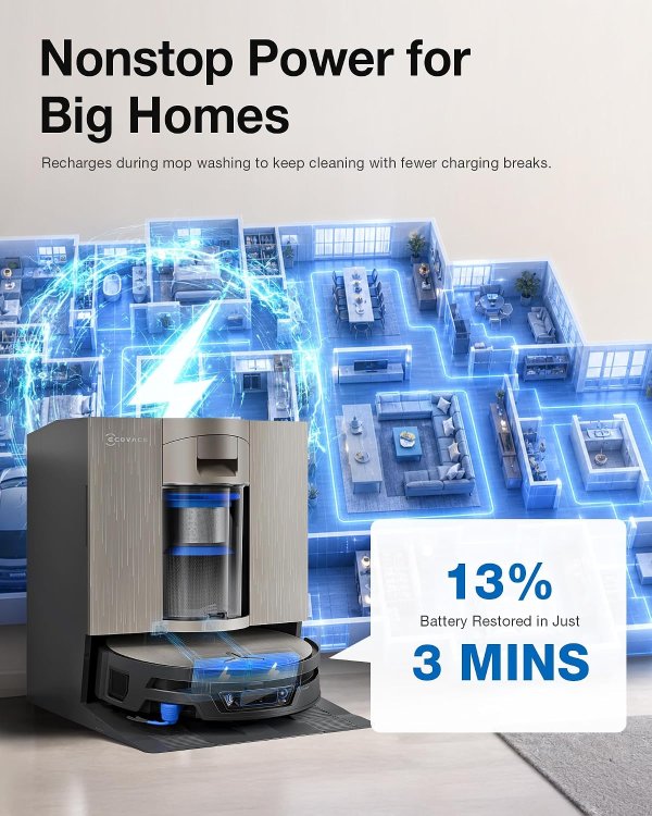 DEEBOT X12S OMNICYCLONE Robot Vacuum and Mop with OZMO Roller 3.0