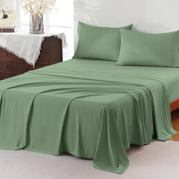 ChicView 4-Piece Hotel Luxury Breathable Microfiber Queen Sheet Set Deep Pocket