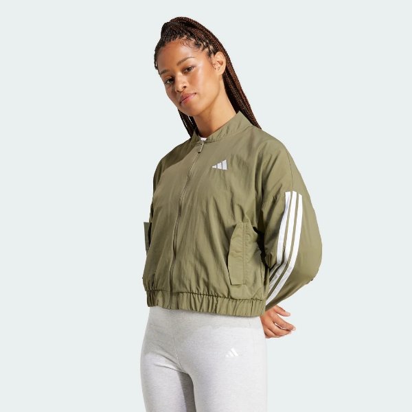 Women's Essentials 3-Stripes Lifestyle Woven Bomber Jacket