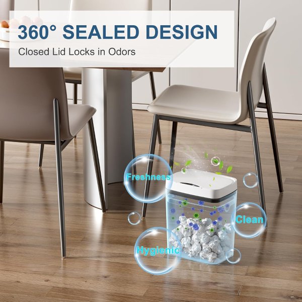 Vanpopubs VANPOPUBS 2-Pack 2.7 Gallon Smart Motion Sensor Trash Can with Lid