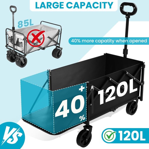 Canpsky 折叠尾门手拉车 350磅载重