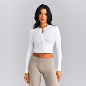 Rib Mid Long Sleeve Cardigan $46
