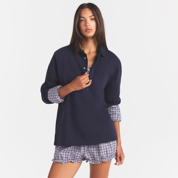 Boyfriend Fleece Oversized Polo