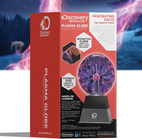 Discovery Plasma Globe Touch & Sound Sensitive Interactive Lamp