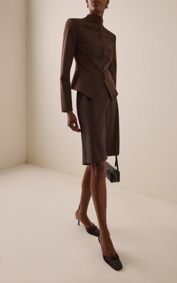 Adrian Twill Jacket Structured Corset Silhouette