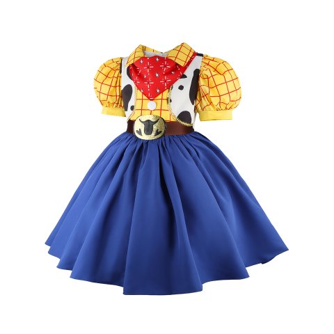 女童牛仔公主派对服装