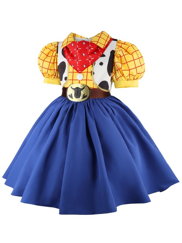 女童牛仔公主派对服装