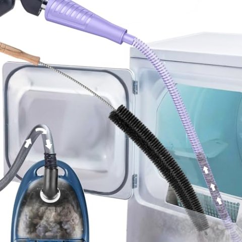 Sealegend 2Pcs Dryer Vent Cleaner Kit Vacuum Attachment & Brush