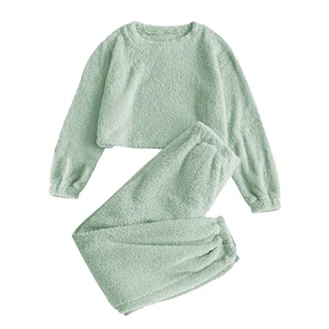 ZAFUL 女士法兰绒休闲家居服套装 长袖两件套