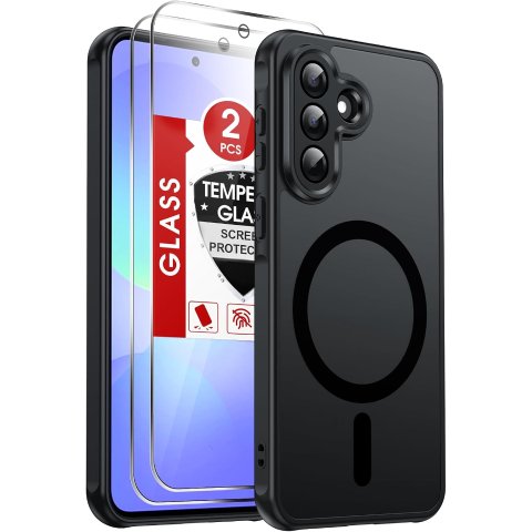 LeYi Magnet Fit Slim Frosted Phone Case for Samsung Galaxy A37 5G