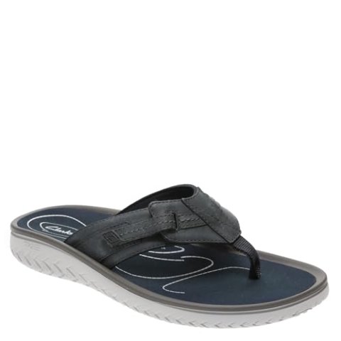 Clarks Collection Wesley Sun 男士皮凉鞋 12码