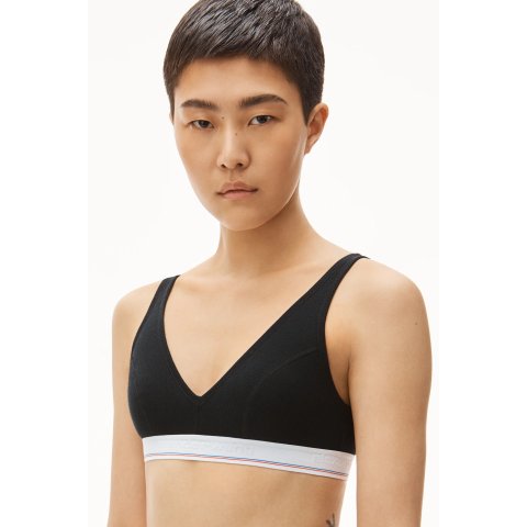 V-Neck Bralette in Ribbed Jersey