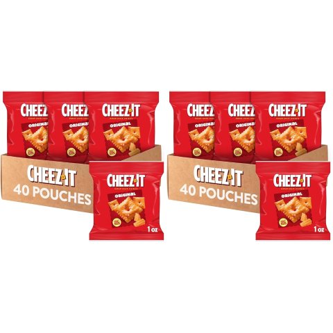 CheezIt Original Baked Cheese Snack Crackers (Pack of 80)