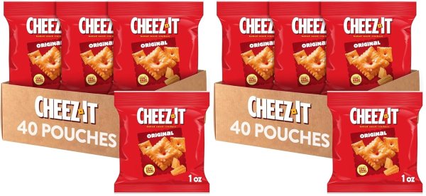 CheezIt Original Baked Cheese Snack Crackers (Pack of 80)
