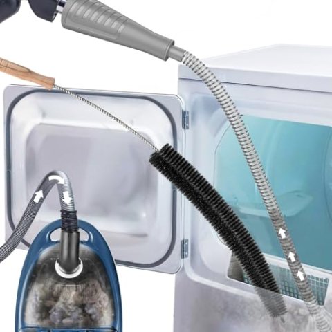 Sealegend 2Pcs Dryer Vent Cleaner Kit Vacuum Hose Attachment & Brush